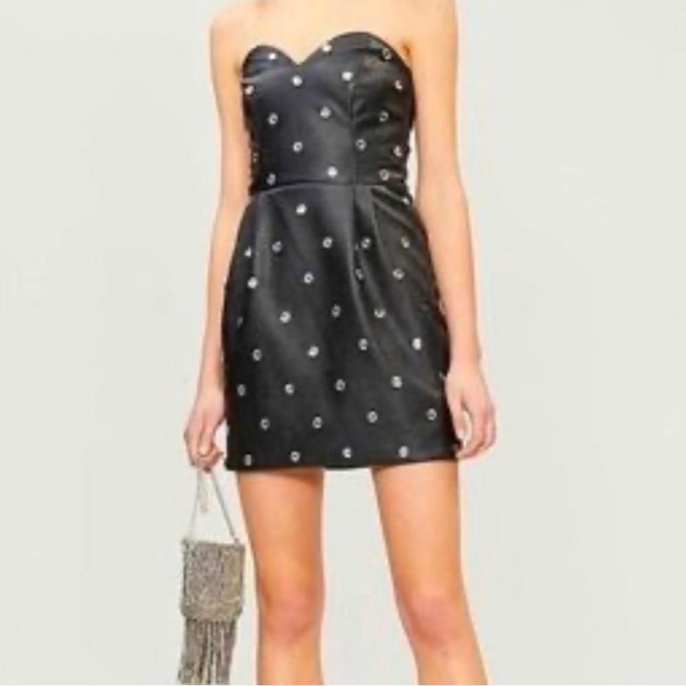 TOPSHOP Leather Dress strapless 6